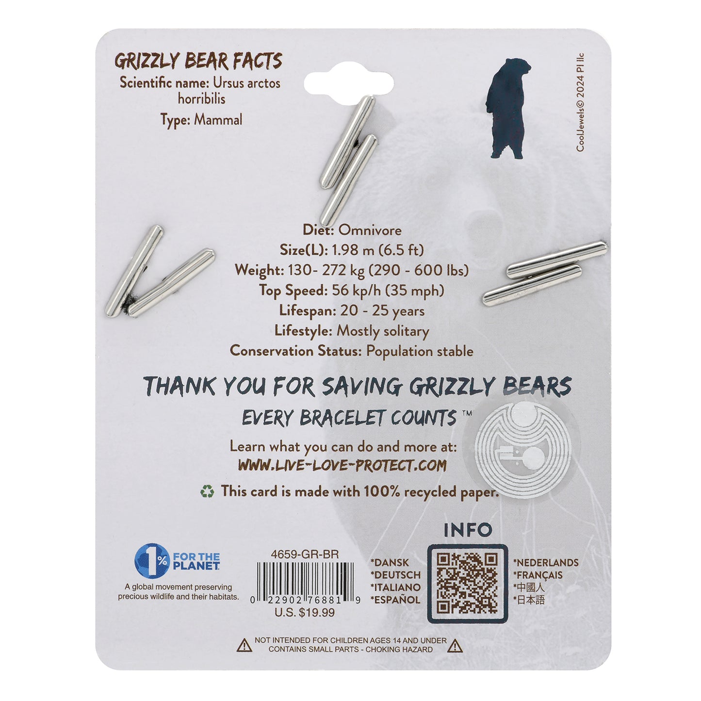 Grizzly Bear Bracelet