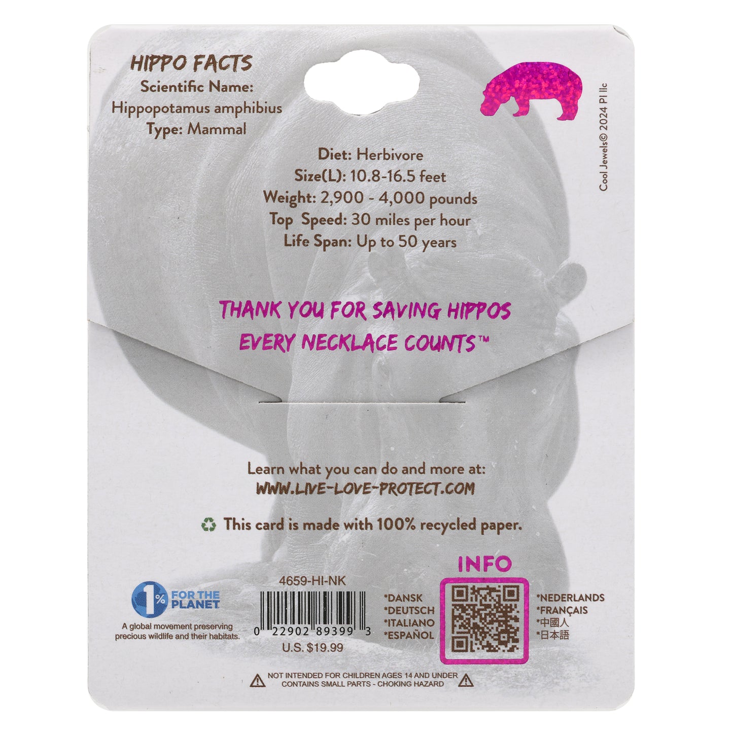 Hippo Necklace