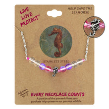 Load image into Gallery viewer, LIVE LOVE PROTECT™ NECKLACE WITH SEAHORSE