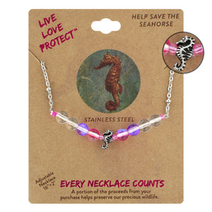 LIVE LOVE PROTECT™ NECKLACE WITH SEAHORSE