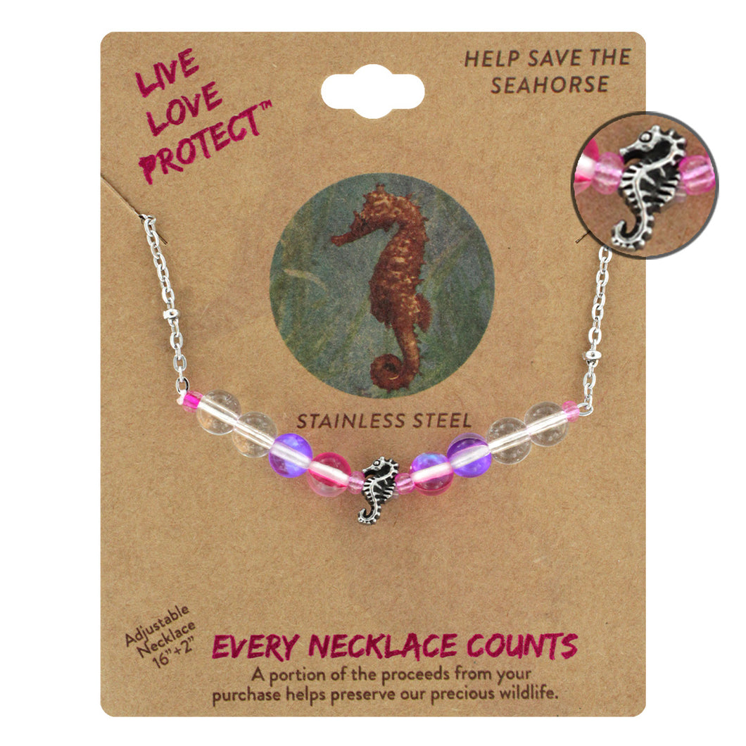 LIVE LOVE PROTECT™ NECKLACE WITH SEAHORSE