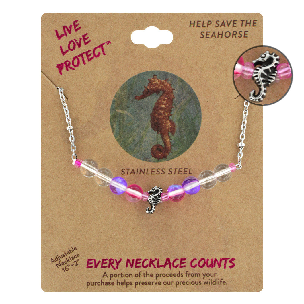 LIVE LOVE PROTECT™ NECKLACE WITH SEAHORSE