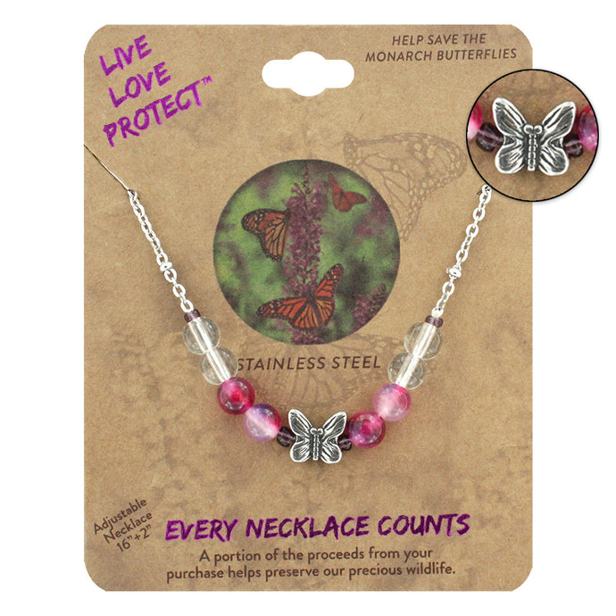 LIVE LOVE PROTECT™ - BUTTERFLY CONSERVATION NECKLACE