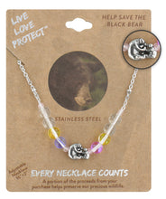 Load image into Gallery viewer, LIVE LOVE PROTECT™ - BLACK BEAR CONSERVATION NECKLACE