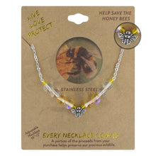 Load image into Gallery viewer, LIVE LOVE PROTECT™ NECKLACE WITH HONEY BEE