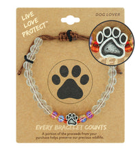 Load image into Gallery viewer, LIVE LOVE PROTECT™ – DOG LOVER CONSERVATION BRACELET
