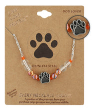 Load image into Gallery viewer, LIVE LOVE PROTECT™ NECKLACE WITH DOG PAW