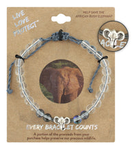 Load image into Gallery viewer, LIVE LOVE PROTECT™ – AFRICAN BUSH ELEPHANT CONSERVATION BRACELET