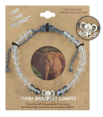 LIVE LOVE PROTECT™ – AFRICAN BUSH ELEPHANT CONSERVATION BRACELET