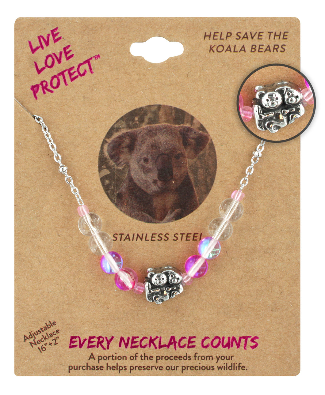 LIVE LOVE PROTECT™ NECKLACE WITH KOALA