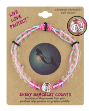 Load image into Gallery viewer, LIVE LOVE PROTECT™ – MERMAID REPRESENT OUR OCEANS CONSERVATION BRACELET
