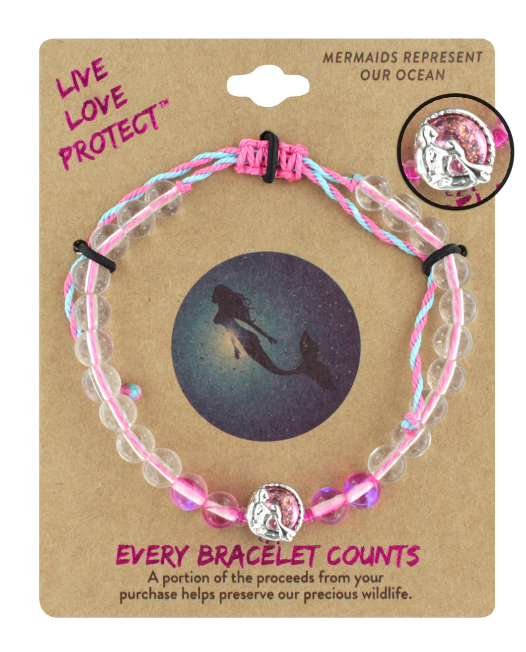 LIVE LOVE PROTECT™ – MERMAID REPRESENT OUR OCEANS CONSERVATION BRACELET