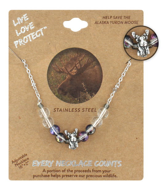 LIVE LOVE PROTECT™ - ALASKA YUKON MOOSE CONSERVATION NECKLACE