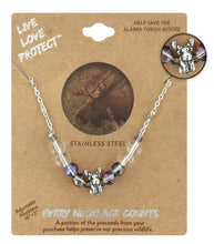 Load image into Gallery viewer, LIVE LOVE PROTECT™ - ALASKA YUKON MOOSE CONSERVATION NECKLACE