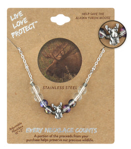 LIVE LOVE PROTECT™ - ALASKA YUKON MOOSE CONSERVATION NECKLACE