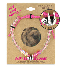 Load image into Gallery viewer, LIVE LOVE PROTECT™ – SLOTH CONSERVATION BRACELET