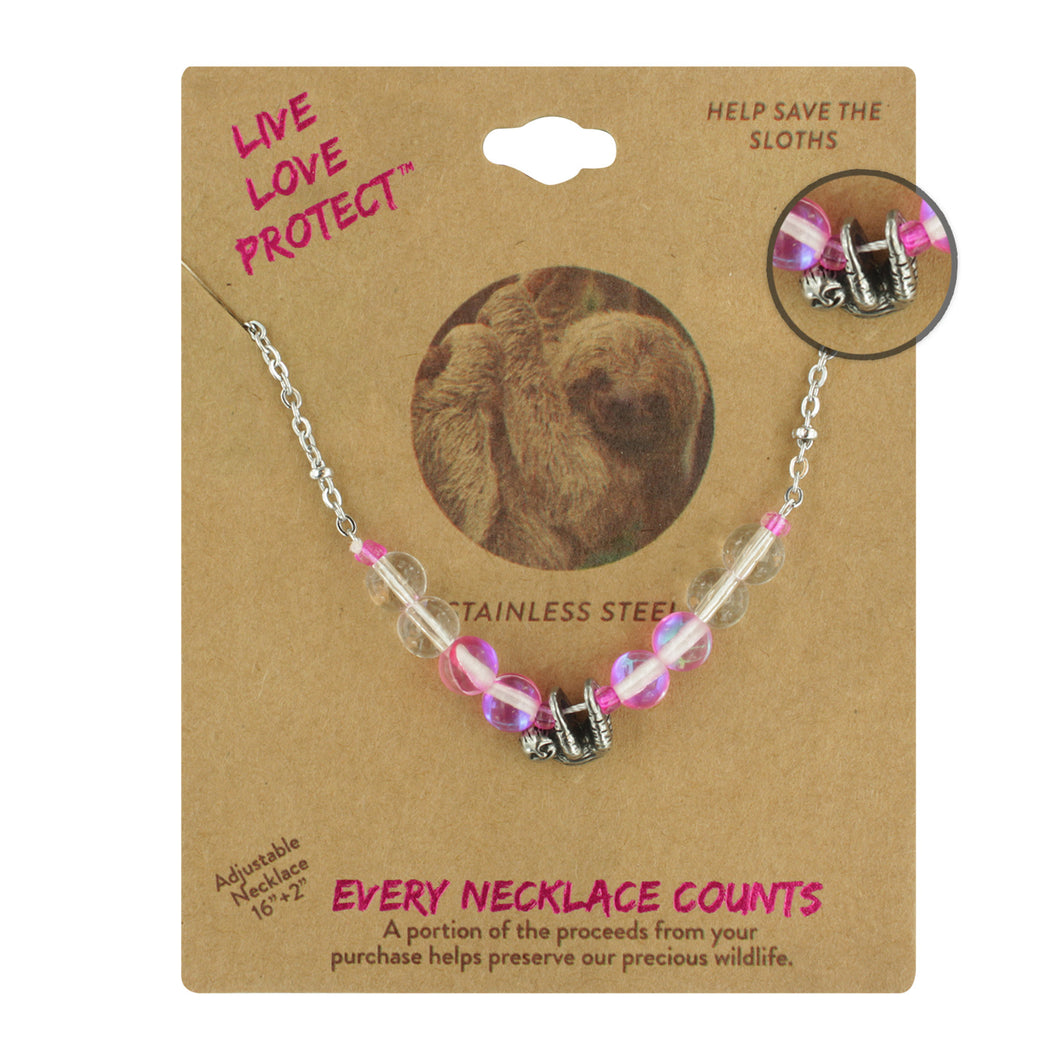 LIVE LOVE PROTECT™ - SLOTH CONSERVATION NECKLACE