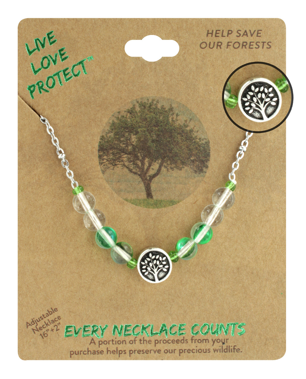 LIVE LOVE PROTECT™ NECKLACE WITH TREES