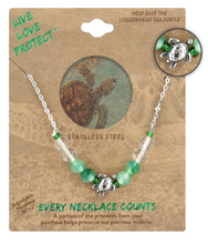 Load image into Gallery viewer, LIVE LOVE PROTECT™ NECKLACE WITH TURTLE