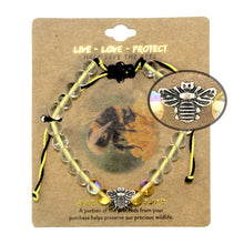 Load image into Gallery viewer, LIVE LOVE PROTECT™ – HONEY BEE CONSERVATION BRACELET
