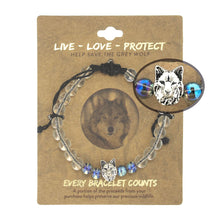 Load image into Gallery viewer, LIVE LOVE PROTECT™ – WOLF CONSERVATION BRACELET